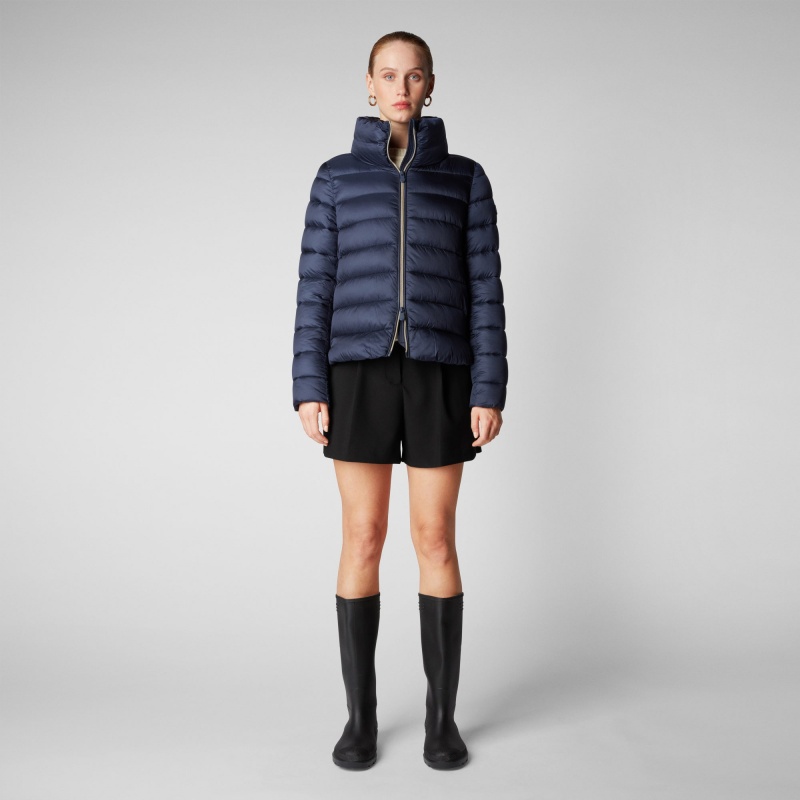 Save The Duck Elsie Puffer Jacket Azules Negras | SYLTJ0597