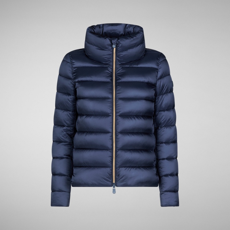 Save The Duck Elsie Puffer Jacket Azules Negras | SYLTJ0597