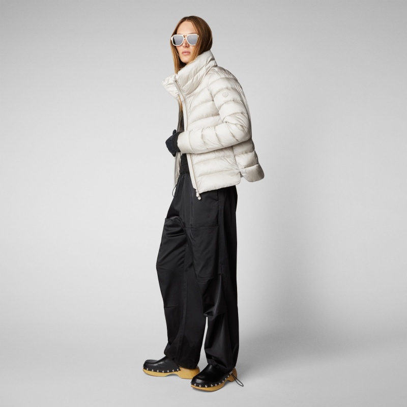 Save The Duck Elsie Puffer Jacket Beige | YBEZO6475
