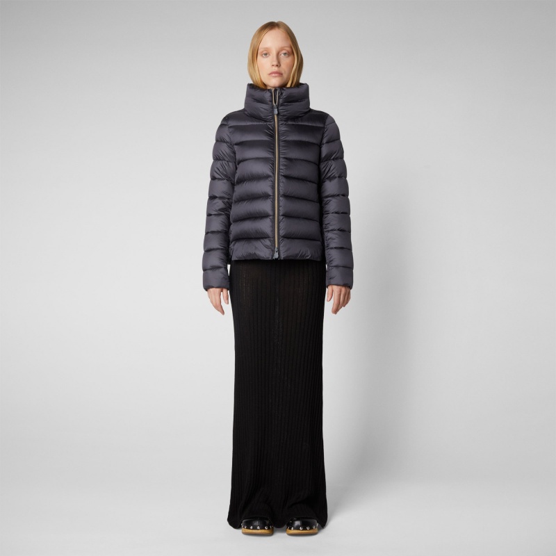 Save The Duck Elsie Puffer Jacket Gris | TVGUK4059