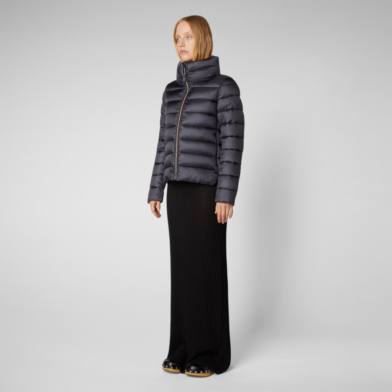Save The Duck Elsie Puffer Jacket Gris | TVGUK4059