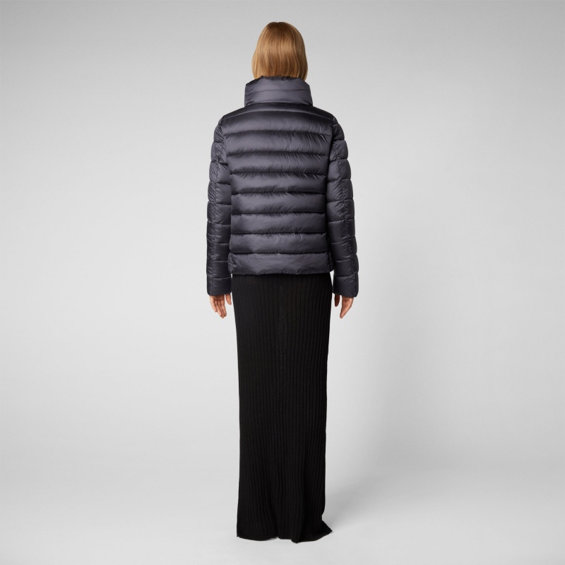 Save The Duck Elsie Puffer Jacket Gris | TVGUK4059