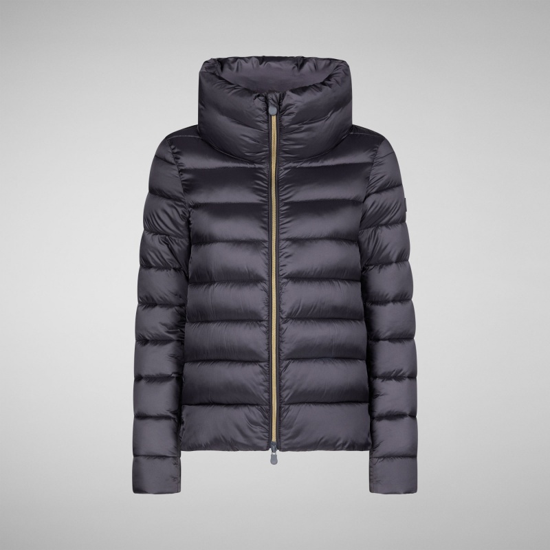 Save The Duck Elsie Puffer Jacket Gris | TVGUK4059