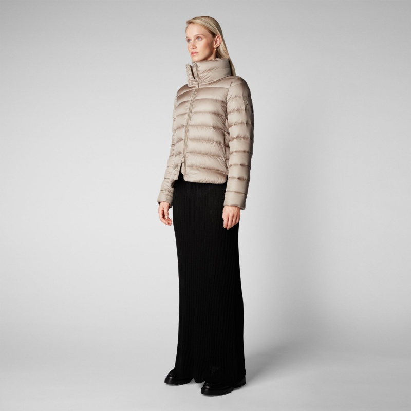 Save The Duck Elsie Puffer Jacket Gris | EMFZI5173