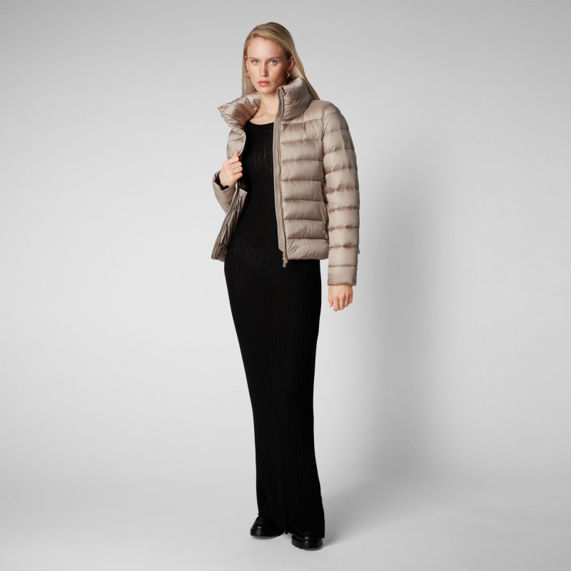 Save The Duck Elsie Puffer Jacket Gris | EMFZI5173