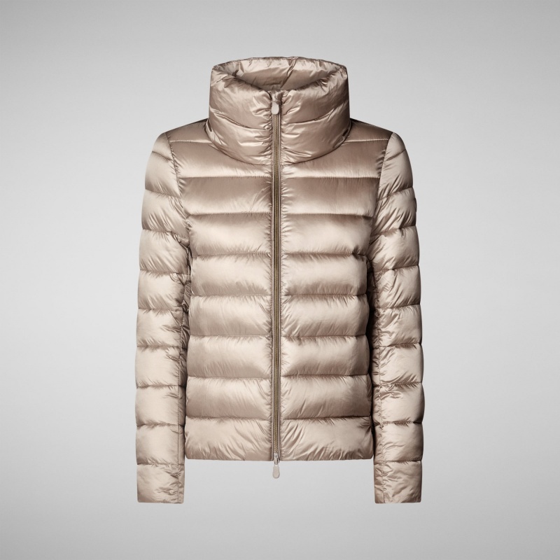 Save The Duck Elsie Puffer Jacket Gris | EMFZI5173