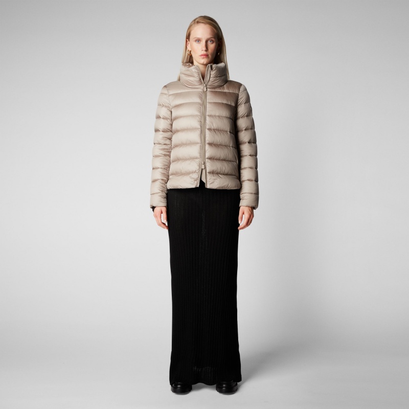 Save The Duck Elsie Puffer Jacket Gris | EMFZI5173