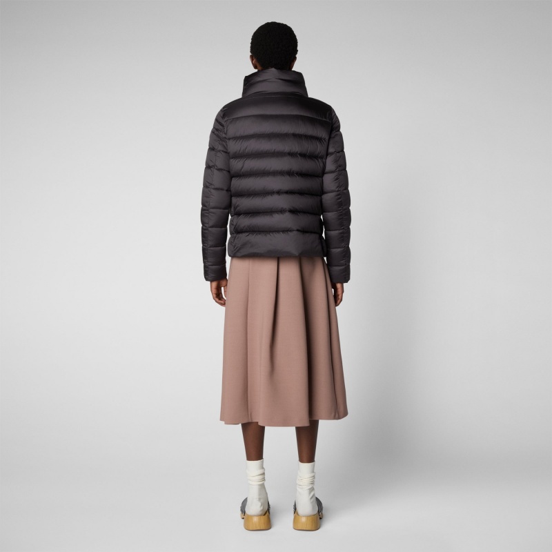 Save The Duck Elsie Puffer Jacket Marrones Negras | NETXK7361