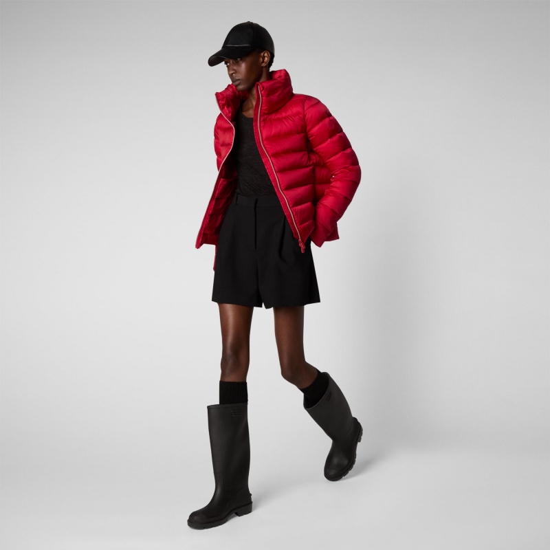 Save The Duck Elsie Puffer Jacket Rojas | DQSLI0142