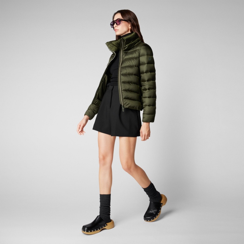 Save The Duck Elsie Puffer Jacket Verde | GOZEV2874