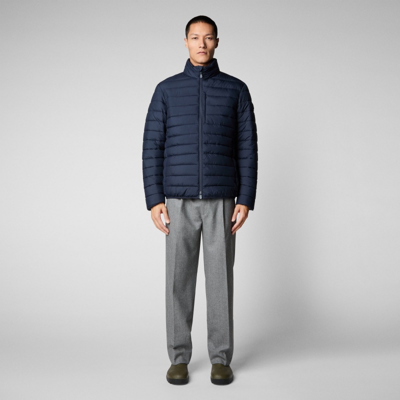 Save The Duck Erion Puffer Jacket Azules Negras | TOMIA9412