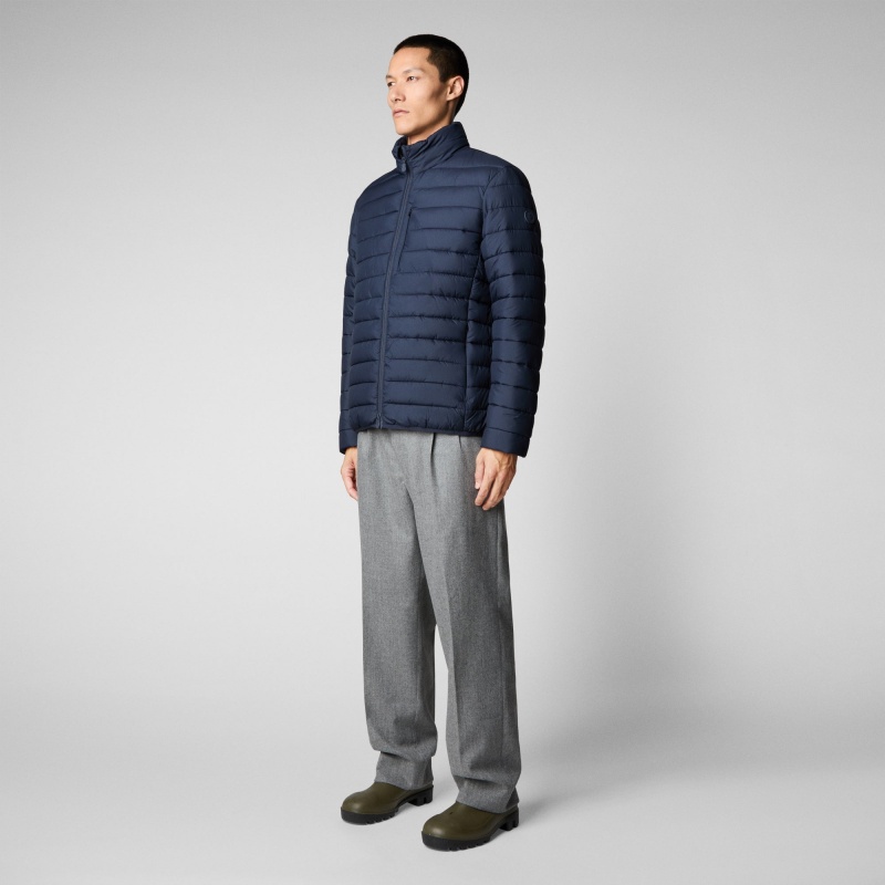 Save The Duck Erion Puffer Jacket Azules Negras | TOMIA9412