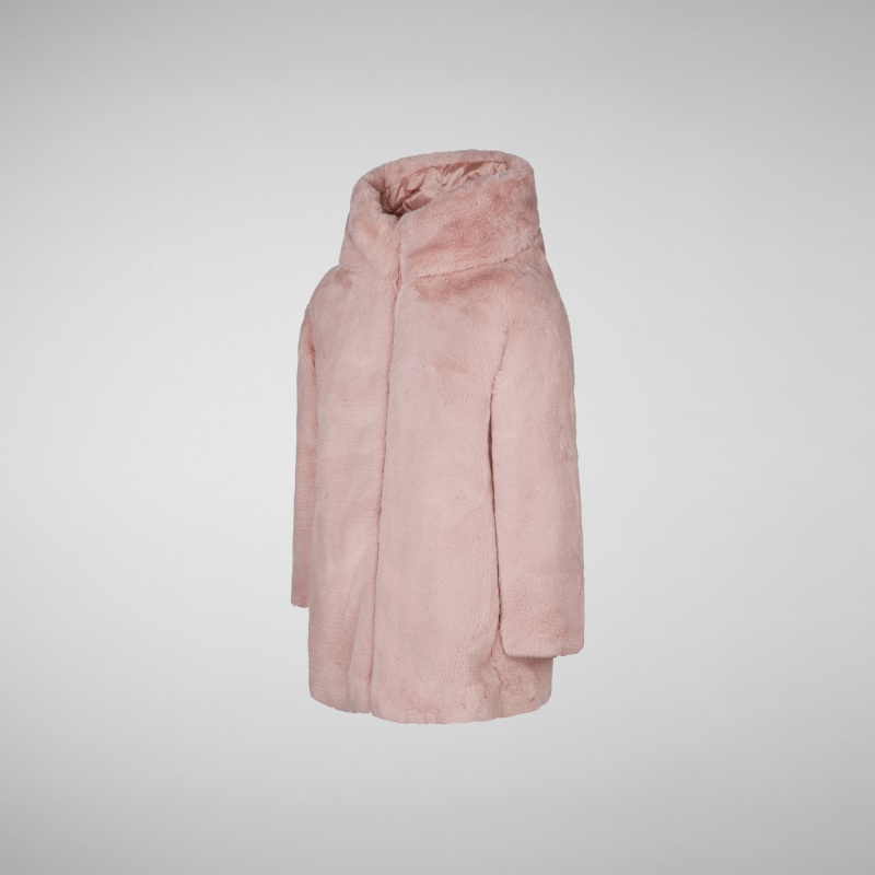 Save The Duck Flora Reversible Encapuchado Coat Rosas | OSTQK8693