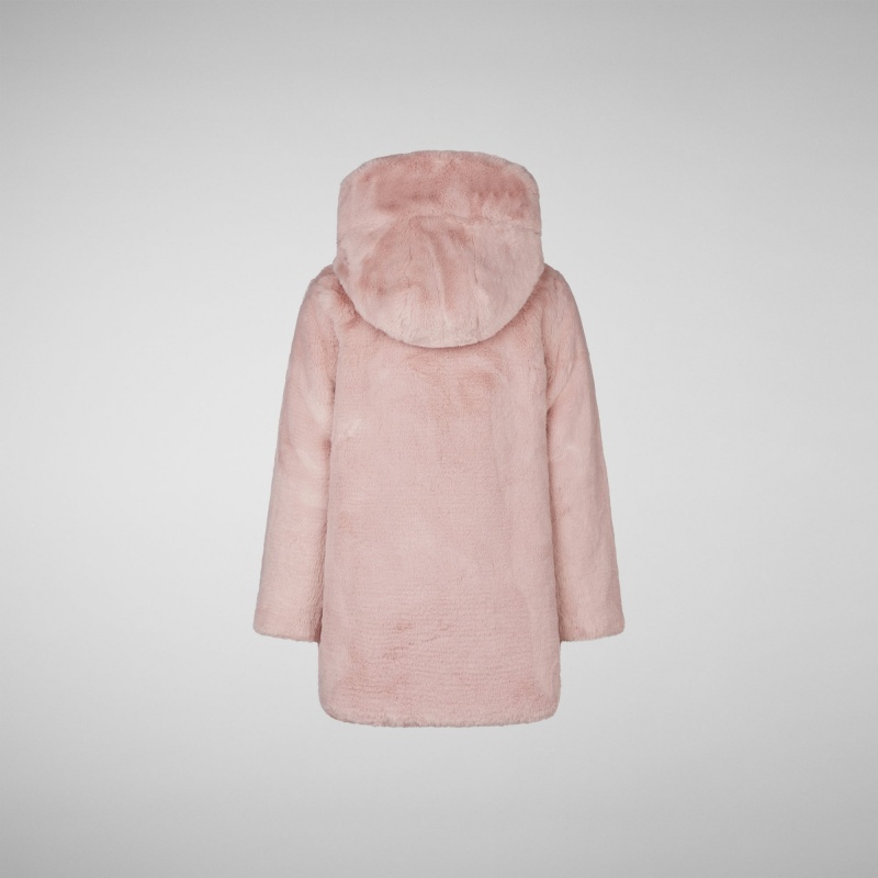 Save The Duck Flora Reversible Encapuchado Coat Rosas | OSTQK8693