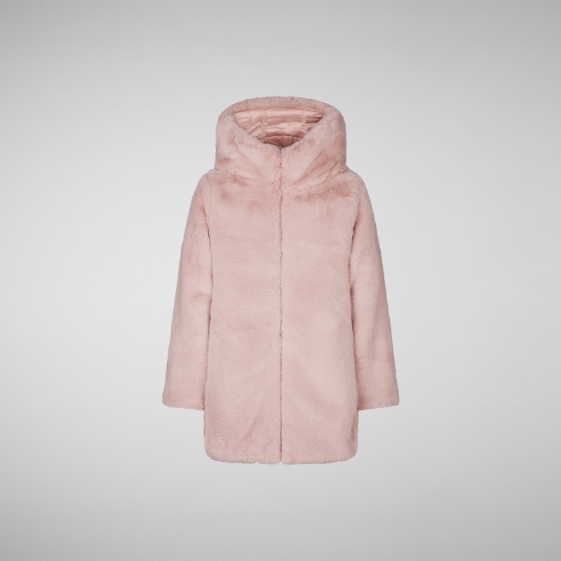 Save The Duck Flora Reversible Encapuchado Coat Rosas | OSTQK8693