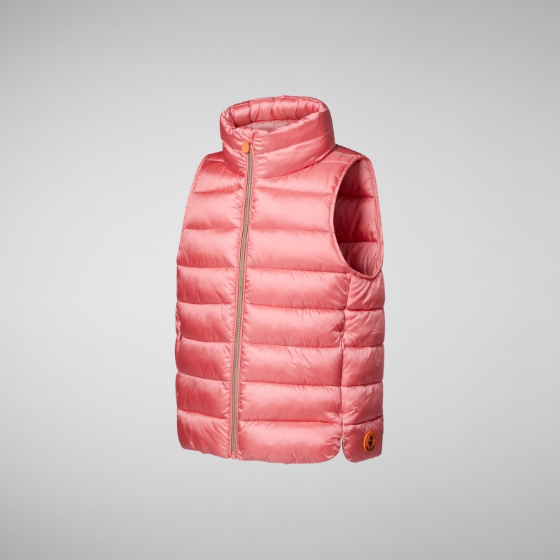 Save The Duck Franky Puffer Vest Rosas | WGKRH8546