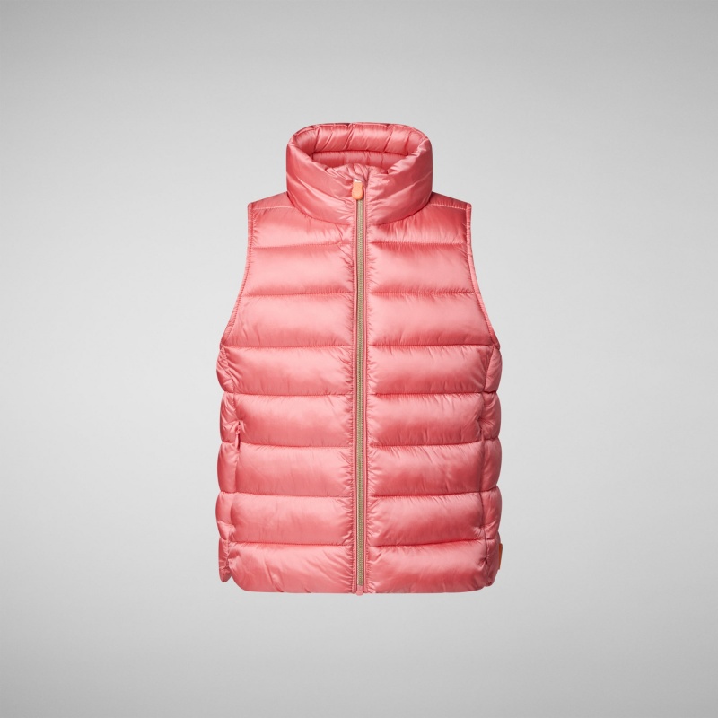 Save The Duck Franky Puffer Vest Rosas | WGKRH8546
