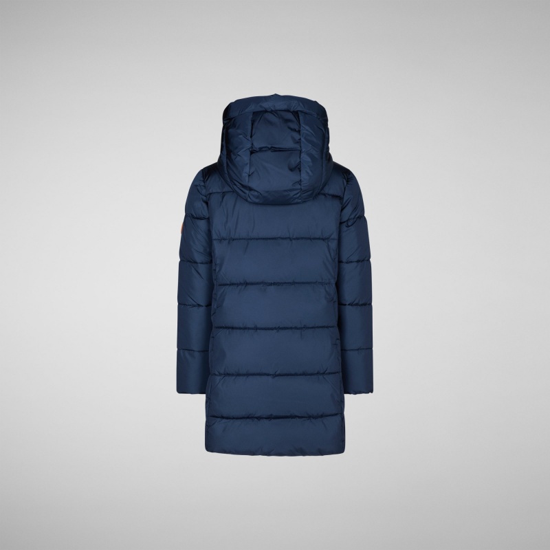 Save The Duck Ginny Encapuchado Puffer Coat Azul Marino Azules | QGBKE6158