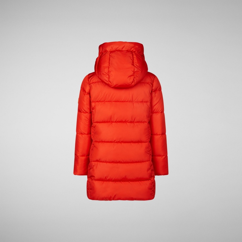 Save The Duck Ginny Encapuchado Puffer Coat Rojas | PANCE3475