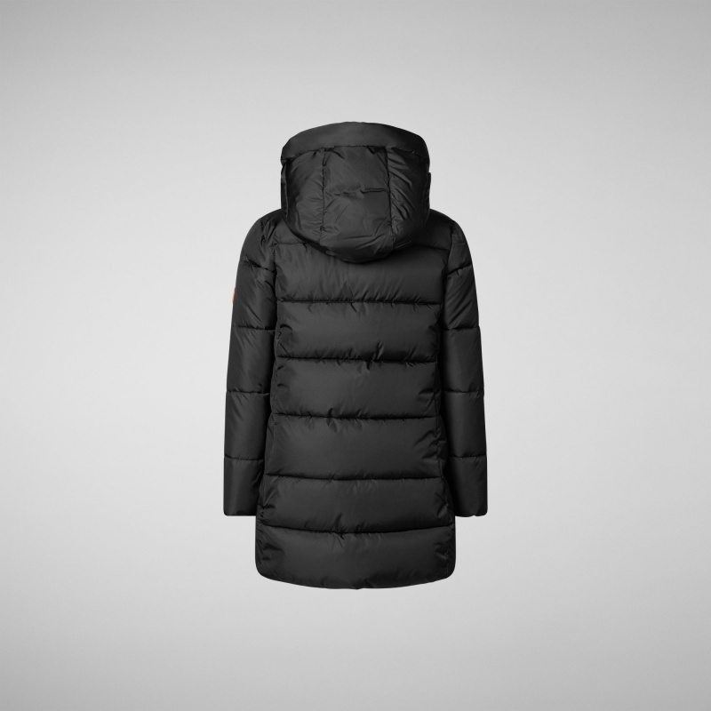 Save The Duck Ginny Encapuchado Puffer Coat Negras | TJORM9413