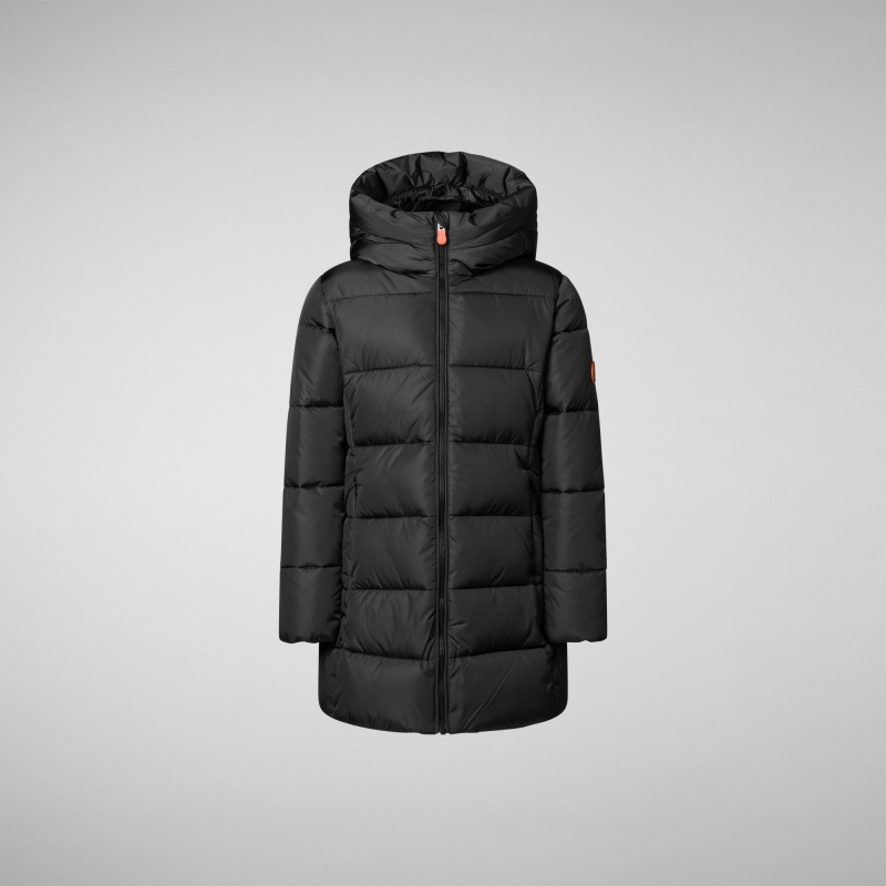 Save The Duck Ginny Encapuchado Puffer Coat Negras | TJORM9413