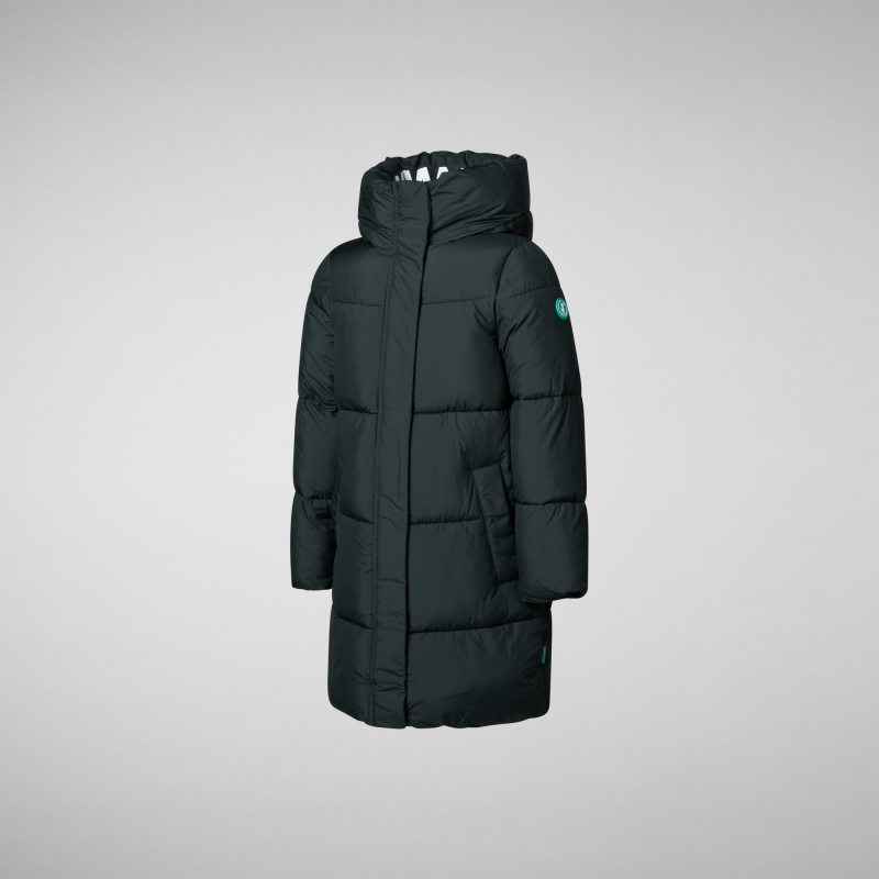 Save The Duck Hale Puffer Coat Verde Negras | FCGXZ3524