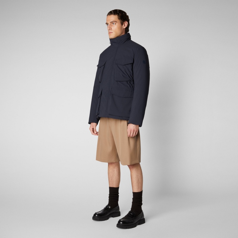 Save The Duck Halim Jacket Azules Negras | BQEJL2657