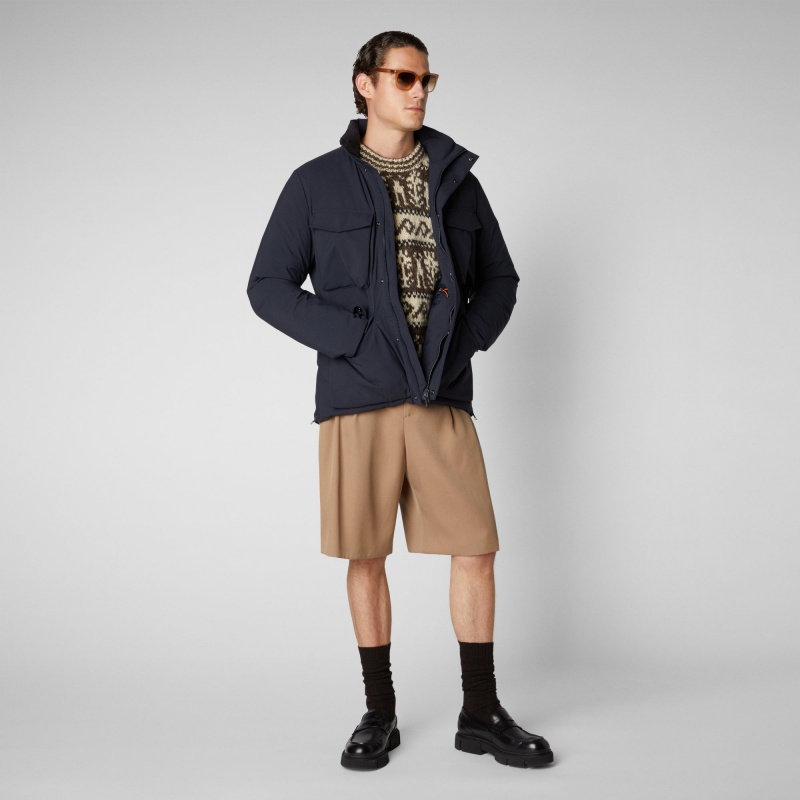 Save The Duck Halim Jacket Azules Negras | BQEJL2657