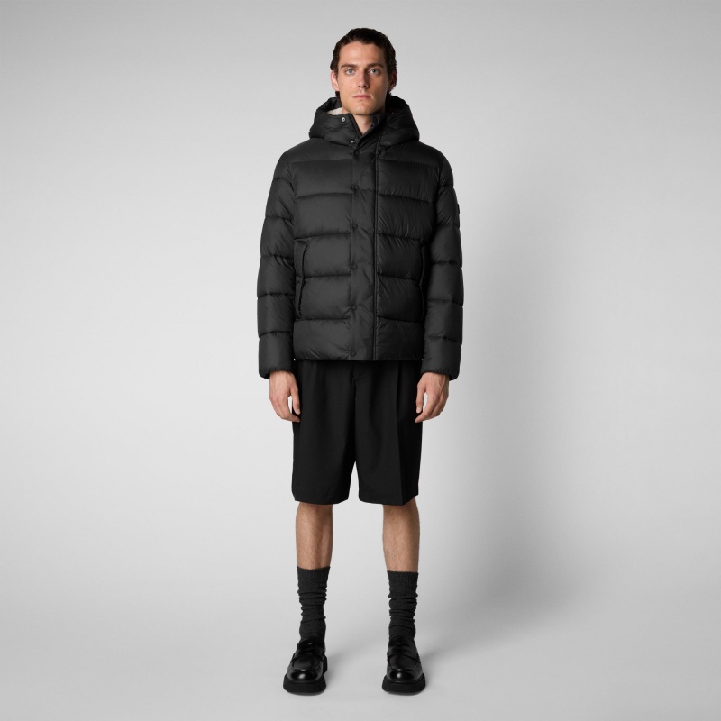 Save The Duck Hemer Encapuchado Puffer Jacket Negras | LPNXQ0316