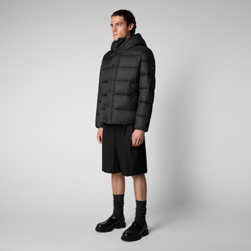 Save The Duck Hemer Encapuchado Puffer Jacket Negras | LPNXQ0316