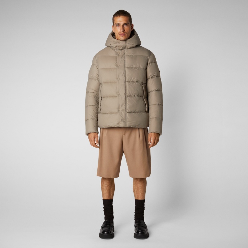 Save The Duck Hemer Encapuchado Puffer Jacket Gris | TERVB2781