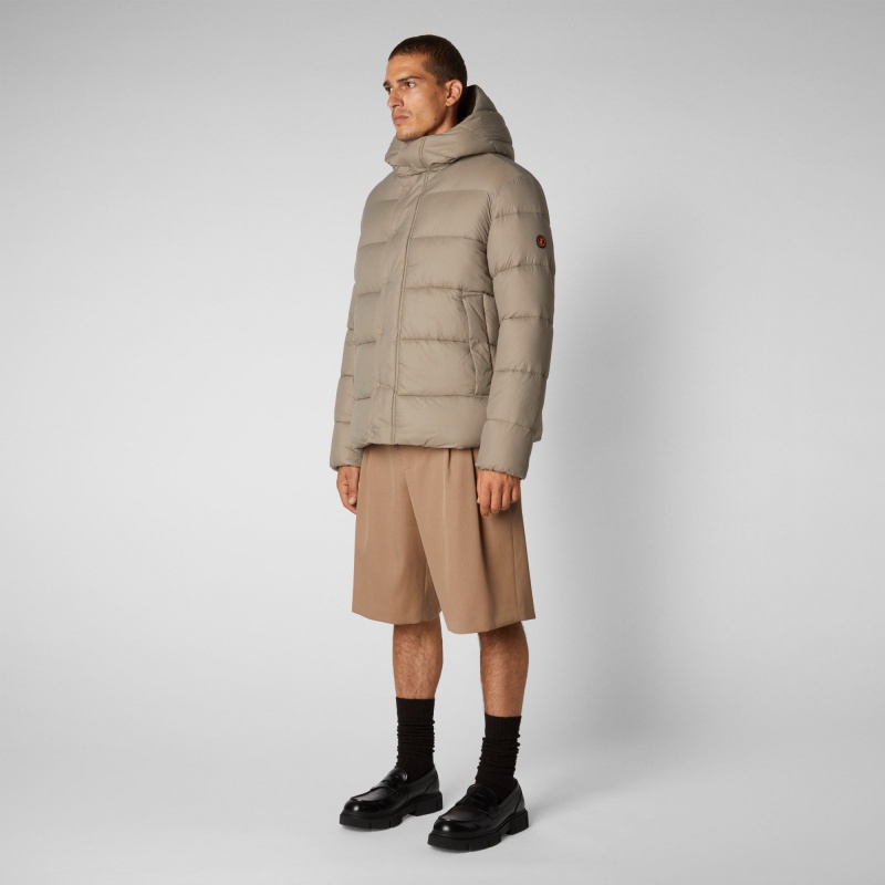 Save The Duck Hemer Encapuchado Puffer Jacket Gris | TERVB2781