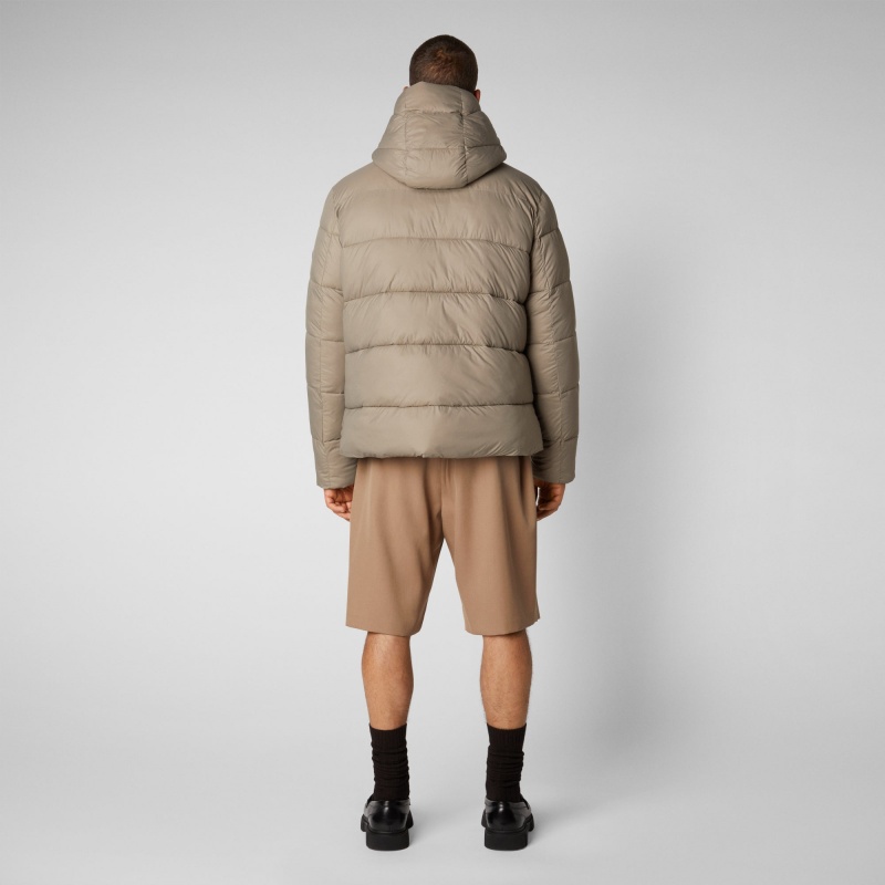Save The Duck Hemer Encapuchado Puffer Jacket Gris | TERVB2781