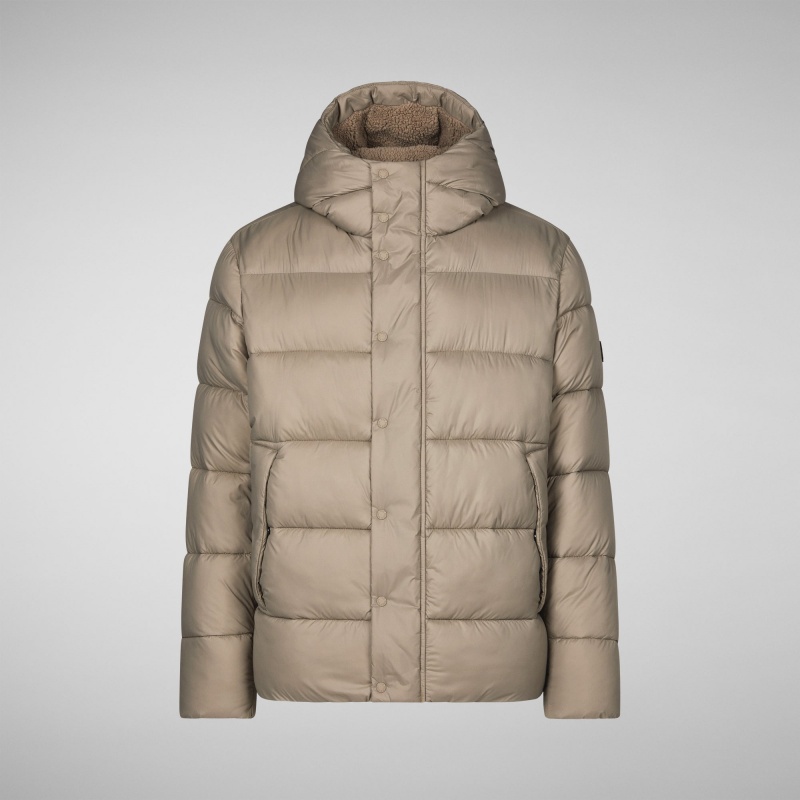 Save The Duck Hemer Encapuchado Puffer Jacket Gris | TERVB2781