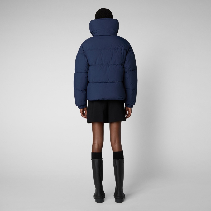 Save The Duck Hina Puffer Jacket Azul Marino Azules | QGIVU9214
