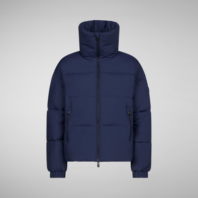 Save The Duck Hina Puffer Jacket Azul Marino Azules | QGIVU9214
