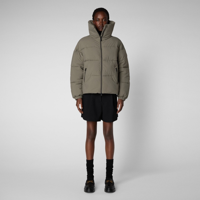 Save The Duck Hina Puffer Jacket Gris | QIZKM2863