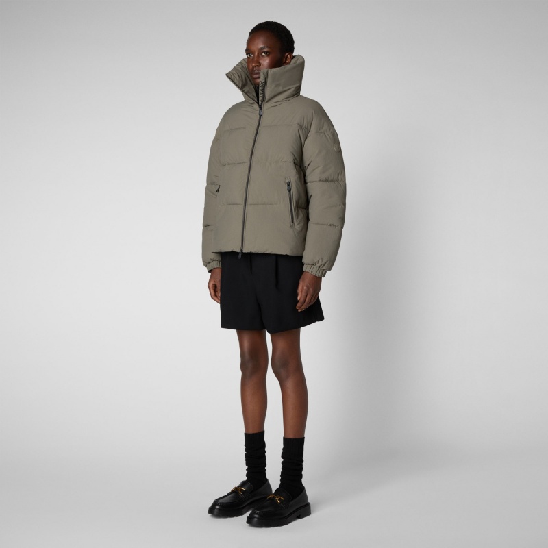 Save The Duck Hina Puffer Jacket Gris | QIZKM2863