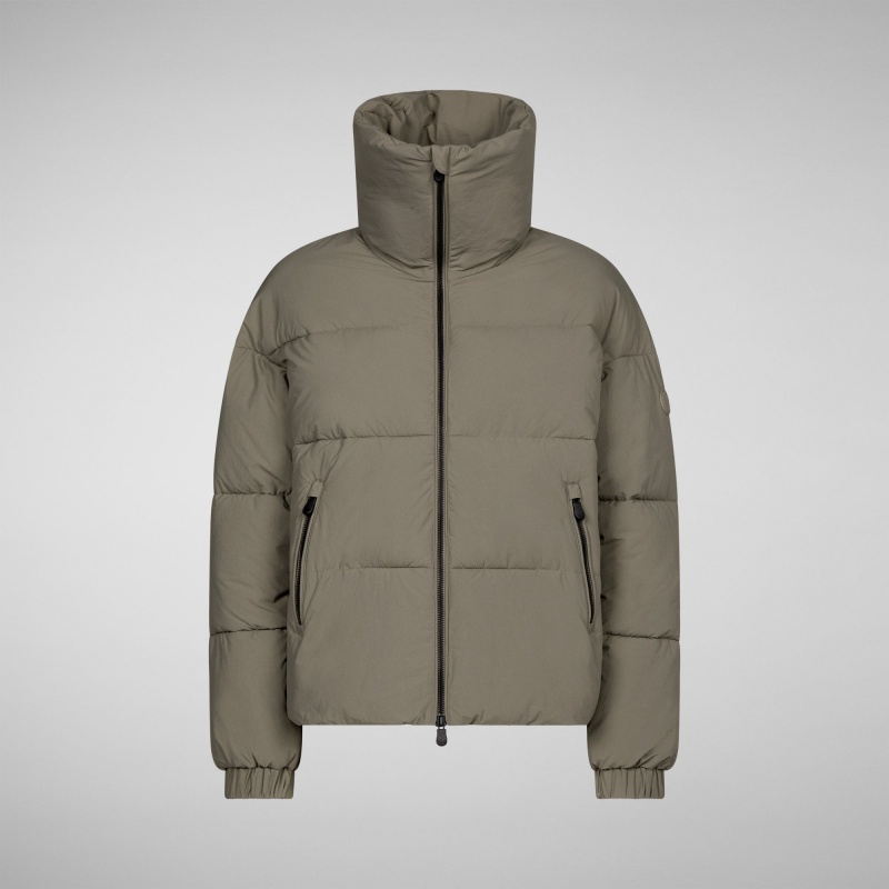 Save The Duck Hina Puffer Jacket Gris | QIZKM2863