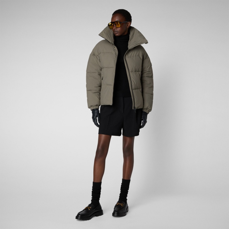 Save The Duck Hina Puffer Jacket Gris | QIZKM2863