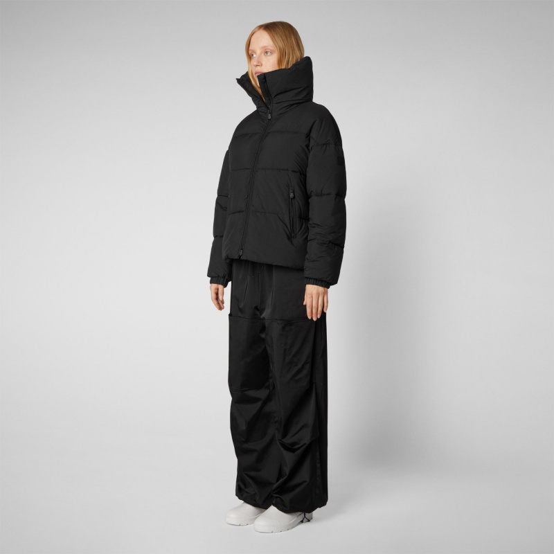 Save The Duck Hina Puffer Jacket Negras | FDUHE2047