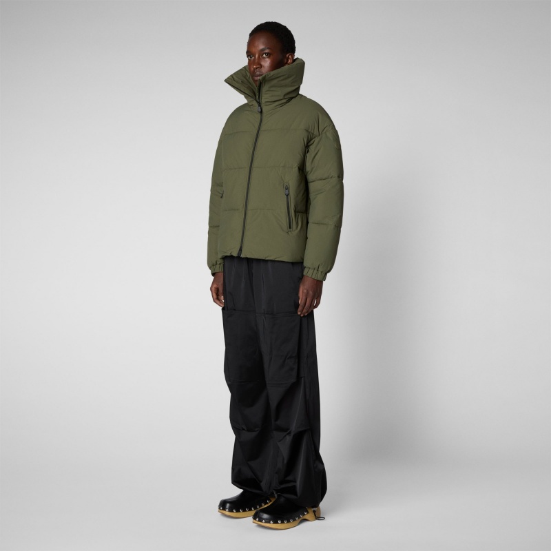 Save The Duck Hina Puffer Jacket Verde | GKIJH0714