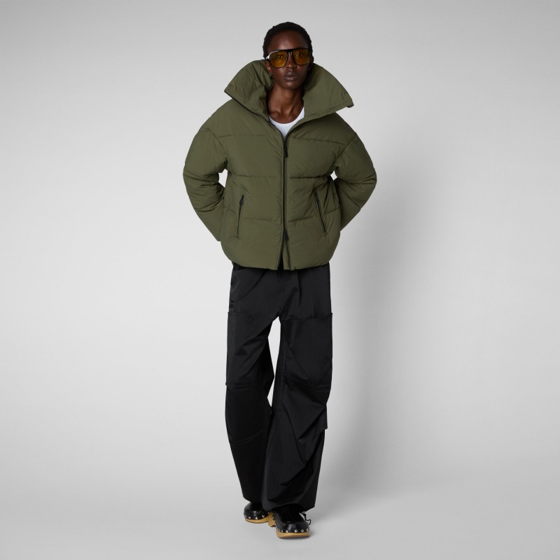 Save The Duck Hina Puffer Jacket Verde | GKIJH0714