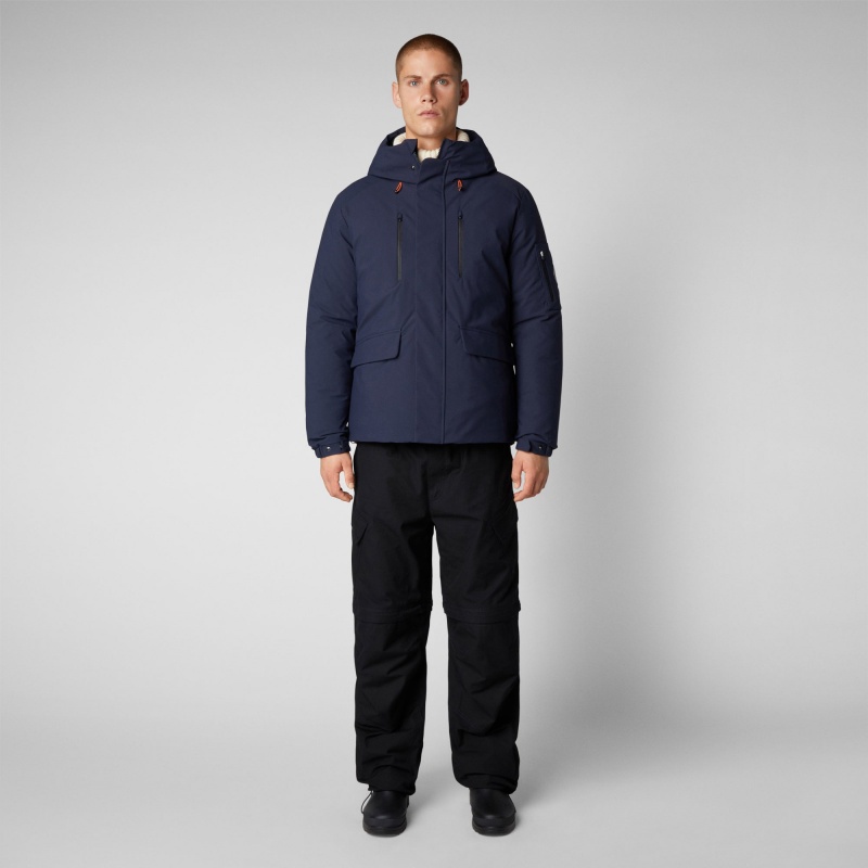 Save The Duck Hiram Encapuchado Parka Azul Marino Azules | PZLHN0842