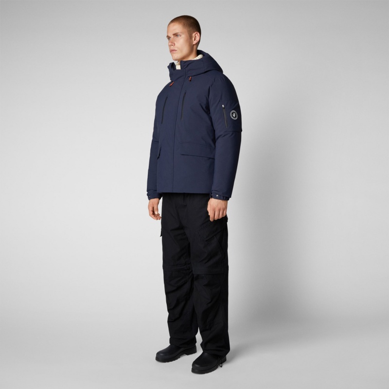 Save The Duck Hiram Encapuchado Parka Azul Marino Azules | PZLHN0842