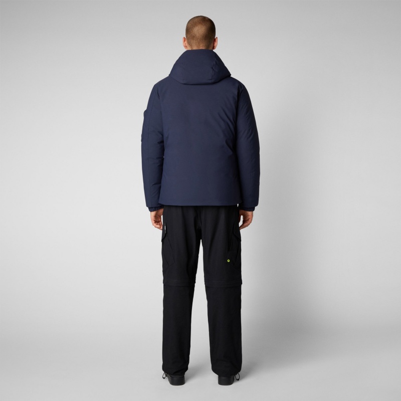 Save The Duck Hiram Encapuchado Parka Azul Marino Azules | PZLHN0842