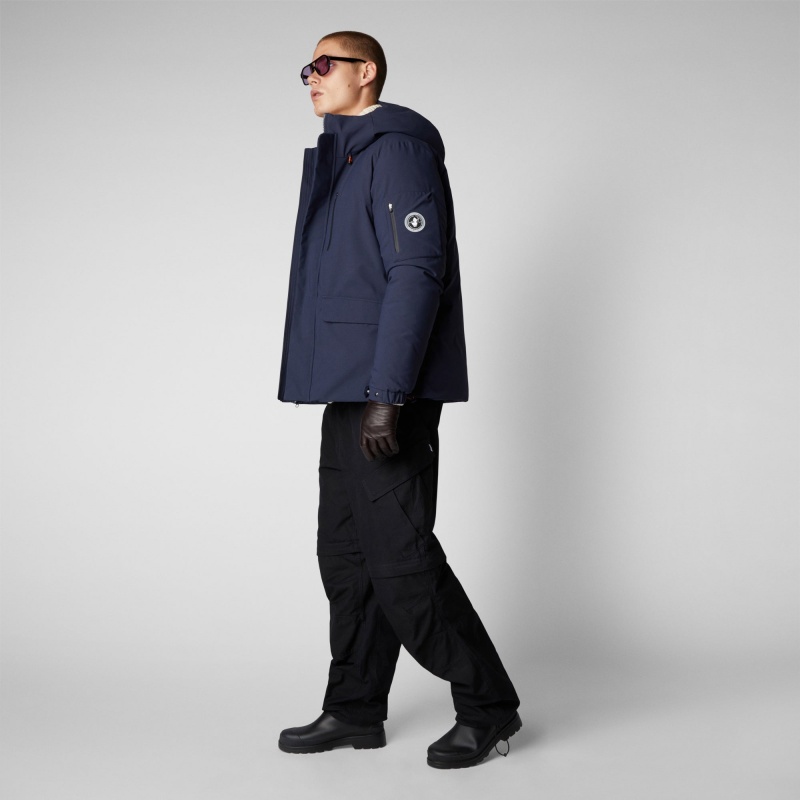 Save The Duck Hiram Encapuchado Parka Azul Marino Azules | PZLHN0842