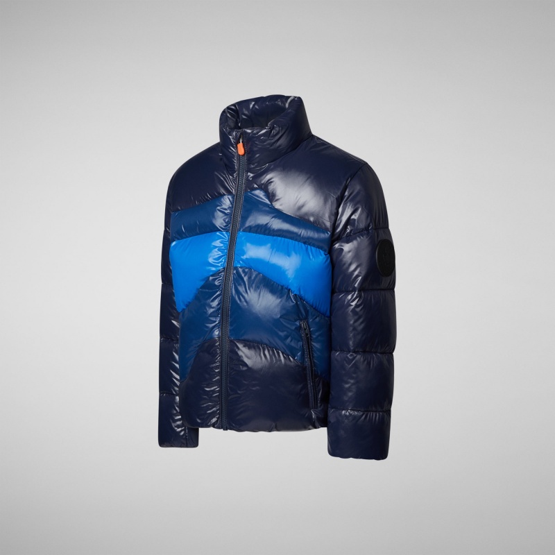 Save The Duck Ilon Encapuchado Puffer Jacket Azules | HXZNA8950