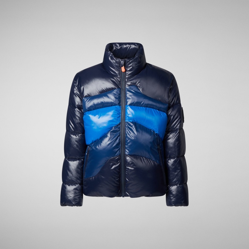 Save The Duck Ilon Encapuchado Puffer Jacket Azules | HXZNA8950