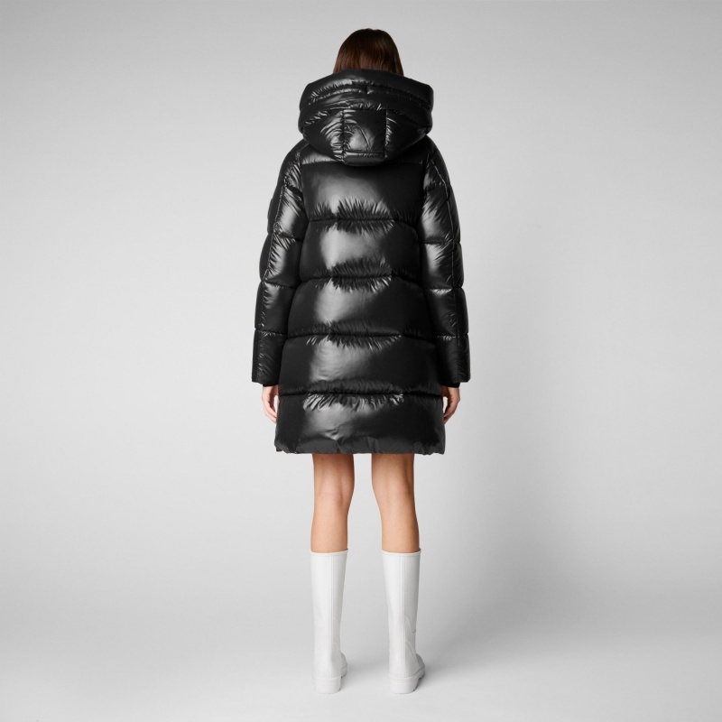 Save The Duck Isabel Encapuchado Puffer Coat Negras | GVYMS3067